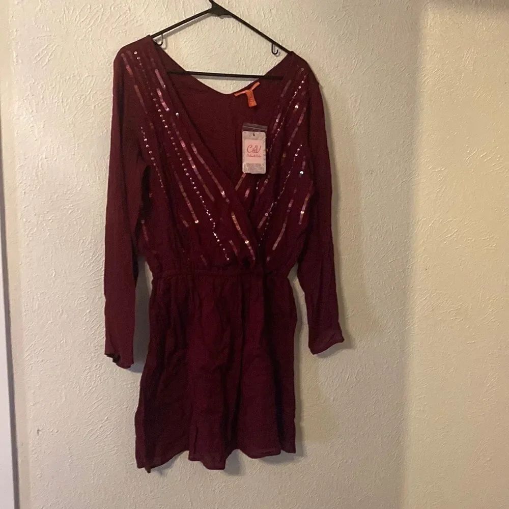 Chelsea & Violet Split Neck Mini Dress - Picture 2 of 7